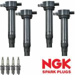 Ignition Coil and NGK Spark Plug Set for Chrysler Dodge Jeep