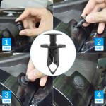40 pcs Car Bumper Push Pin Clip Set