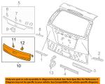 Honda CR-V Liftgate Tailgate Trim Molding 2012-2016