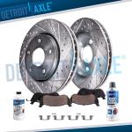 Front Drilled Brake Rotors with Ceramic Pads for Subaru