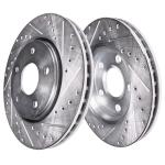Front Drilled Brake Rotors with Ceramic Pads for Subaru