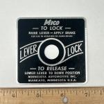 MICO Vintage Lever Lock Indicator Plate OEM Parts