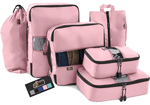 Pink Luggage Organizer Packing Cubes