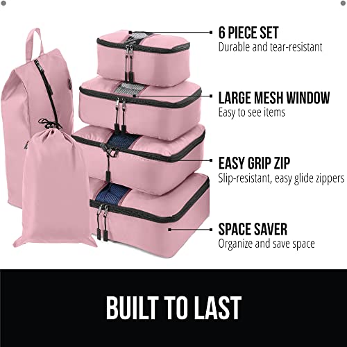 Pink Luggage Organizer Packing Cubes
