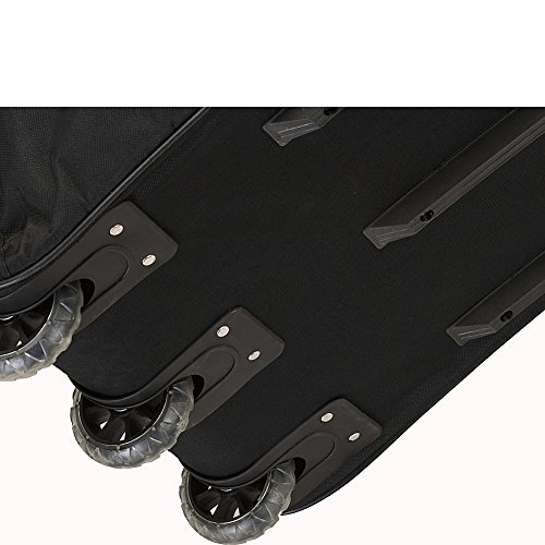 Rolling Black Travel Duffel, 40-Inch by Rockland