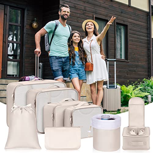 Travel cube set for easy luggage organization