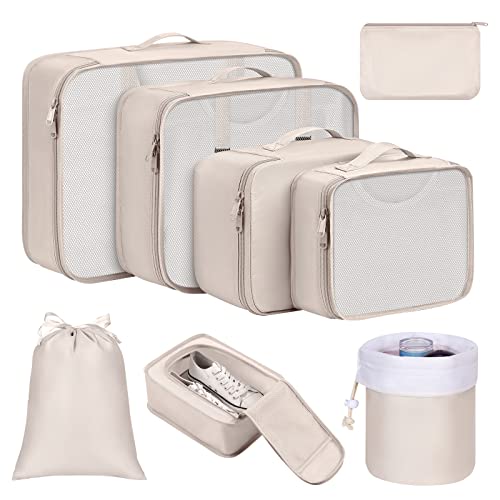 Travel cube set for easy luggage organization