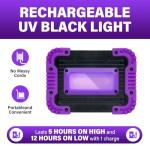 Rechargeable Black Light for Halloween and Parties