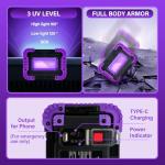 Rechargeable Black Light for Halloween and Parties