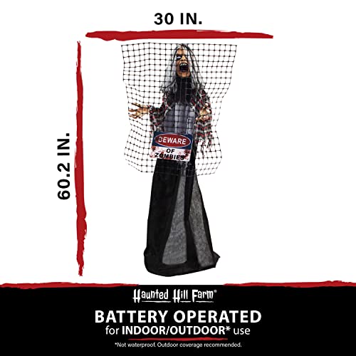 Animated Electrified Zombie Halloween Decoration - Barry