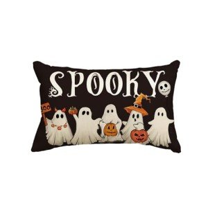 Spooky Ghost Boo Halloween Pillow Cover 12x20