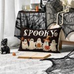 Spooky Ghost Boo Halloween Pillow Cover 12x20