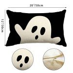 Boo Ghost Lumbar Pillow Cover for Halloween Decor