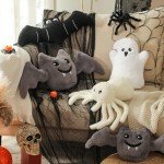 Extra-Large Spider Plush Throw Pillow for Halloween