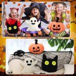 Halloween Plush Pillows: Pumpkin, Ghost, Cat Decor