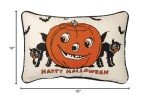Retro Happy Halloween Throw Pillow by Primitives