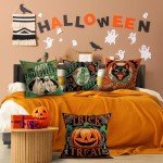 Spooky Halloween Pillow Covers Set of 4