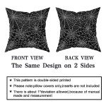 Black Spiderweb Halloween Pillow Covers - Set of 2