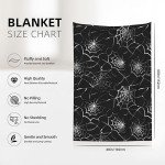 Gothic Black Spider Web Blanket for Halloween