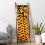 Cozy Pumpkin or Bat Halloween Fleece Throw Blanket