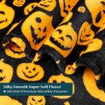 Cozy Pumpkin or Bat Halloween Fleece Throw Blanket