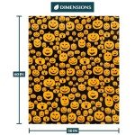 Cozy Pumpkin or Bat Halloween Fleece Throw Blanket