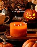 Large Orange Soy Candle - 3 Wick Halloween Decor