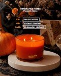 Large Orange Soy Candle - 3 Wick Halloween Decor