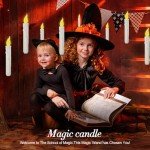 Floating Candles with Wand for Halloween Decor