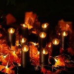 LED Flameless Black Candles Set for Halloween