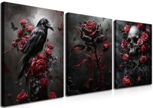 Gothic Halloween Wall Art Set of 3