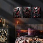 Gothic Halloween Wall Art Set of 3