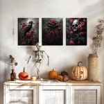Gothic Halloween Wall Art Set of 3