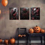 Gothic Halloween Wall Art Set of 3