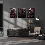 Gothic Halloween Wall Art Set of 3