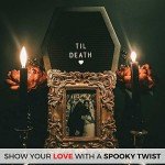 Gothic Coffin Letter Board with Spooky Emojis