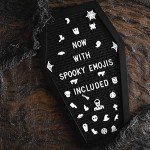 Gothic Coffin Letter Board with Spooky Emojis