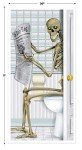 Skeleton Restroom Door Cover for Halloween Party