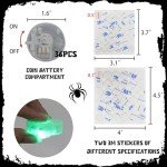 36 Pcs LED 3D Spider Wall Stickers for Halloween