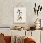 Funny Skeleton Pumpkin Wall Art for Halloween