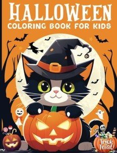 Cute Halloween Coloring Book for Kids 2-8