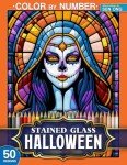 Color by Number: Stained Glass Halloween Designs