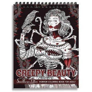 Creepy Beauty Halloween Coloring Book for Adults