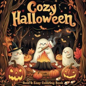 Cozy Halloween Coloring Book: 50 Fun Designs