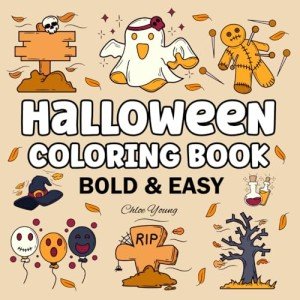 Halloween Coloring Book: Cute & Spooky Designs