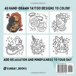 Spooky Tattoo Coloring Book for Stress Relief