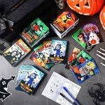 Cholemy 100 Halloween Mini Coloring Books for Parties