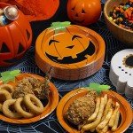 Pumpkin Cutout Halloween Paper Plates - 50 Count