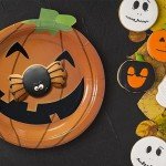 Pumpkin Cutout Halloween Paper Plates - 50 Count