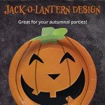 Pumpkin Cutout Halloween Paper Plates - 50 Count